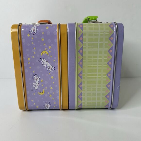 2 Vintage Metal Lunch Boxes Hey Diddle Hickory Dickory Dock Nursery Rhymes 90s - Picture 3 of 16